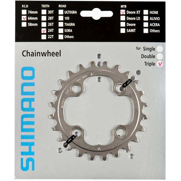 Shimano Plateaux Deore XT FC-M780/FC-M770 Plateau, Argent 4 Shimano Plateaux Deore XT FC-M780/FC-M770 Plateau, Argent – Image 4