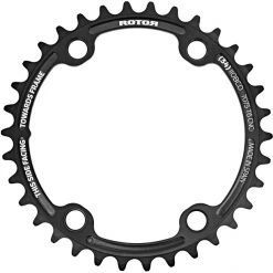 Rotor Plateaux NoQ-Ring Plateau 11 Vitesses Interne 110BCD Pour ALDHU/Shimano, Noir