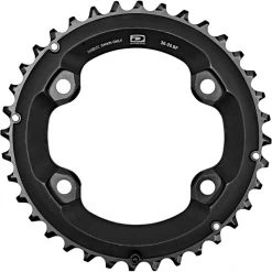 Shimano Plateaux Deore FC-M6000-2 Plateau 10 Vitesses BF, Noir